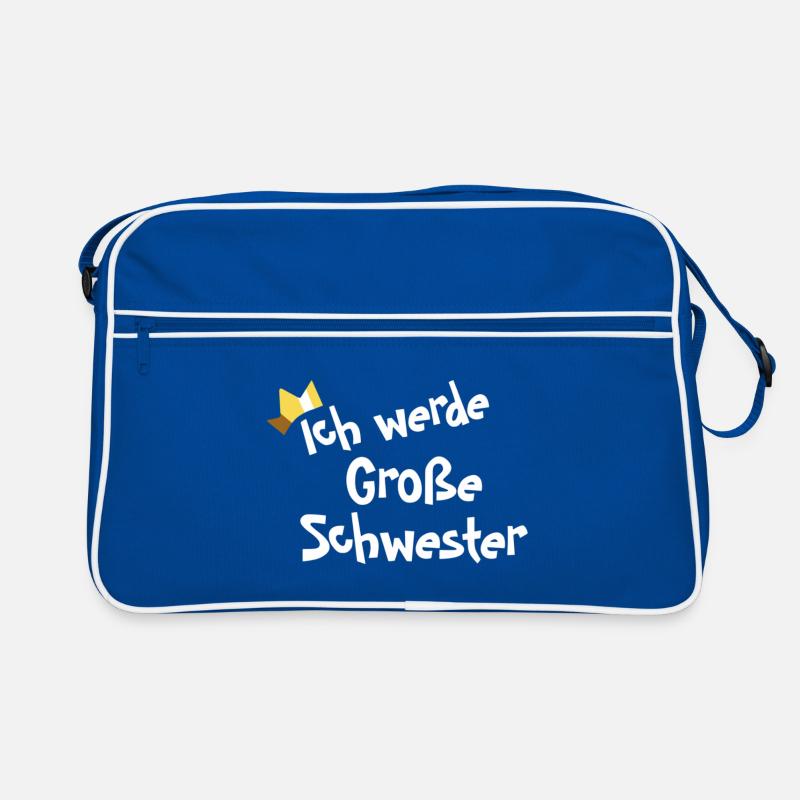 Ich werde Große Schwester Retro Tasche
