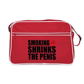 Smoking shrinks the penis - Retro Tasche - Rot/Weiß - Vorne