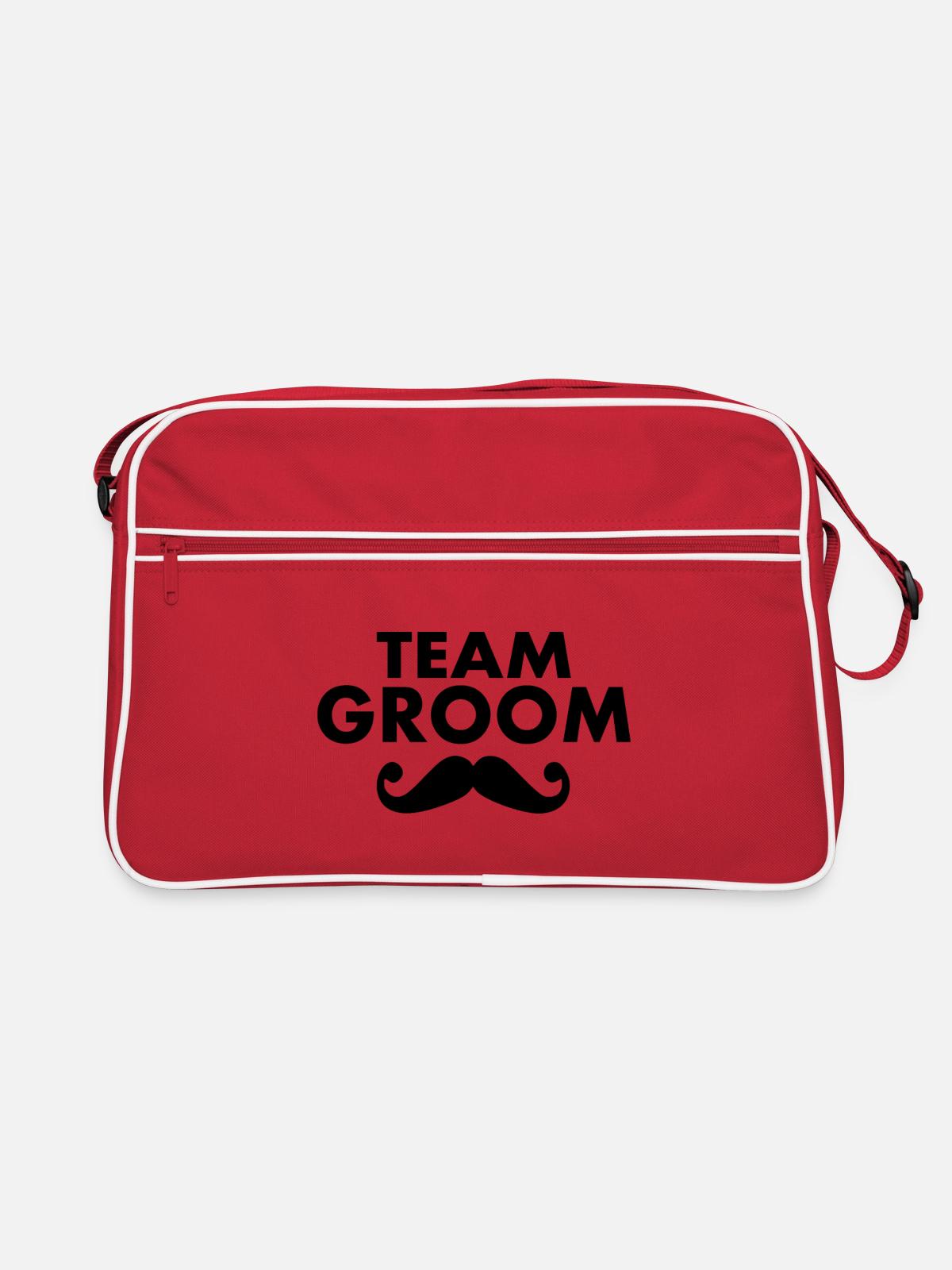 Team groom - Retro Bag - red/white - Front