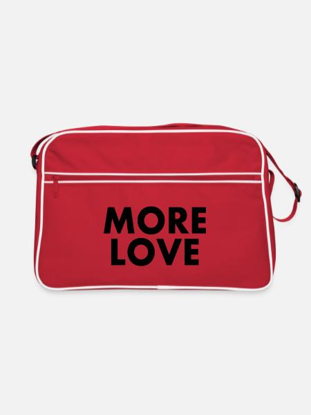 More love - Retro Tasche - Rot/Weiß - Vorne
