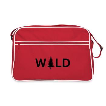 Wald und wild - Retro Tasche - Rot/Weiß - Vorne