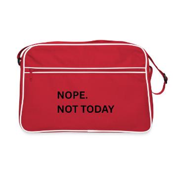 Nope. Not Today Typo Print - Retro Bag - red/white - Front