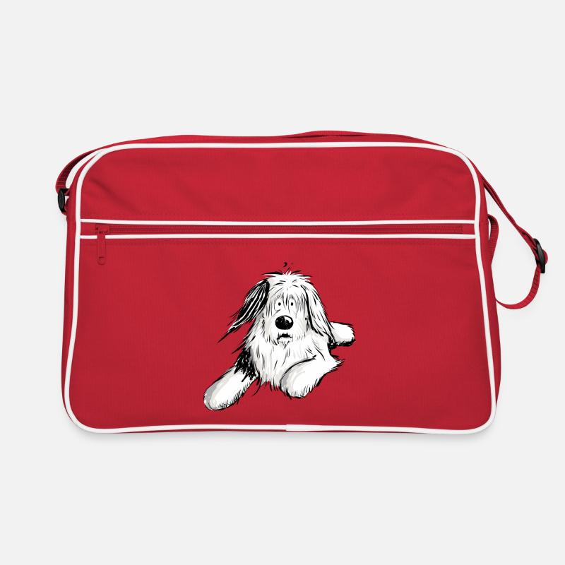 Furry Bobtail I Berled Collie Dog I Gift Retro Bag