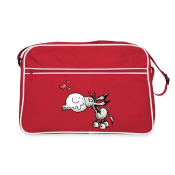 Donkey Kiss - Retro Bag - red/white - Front