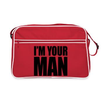 I'm your man - Retro Tasche - Rot/Weiß - Vorne