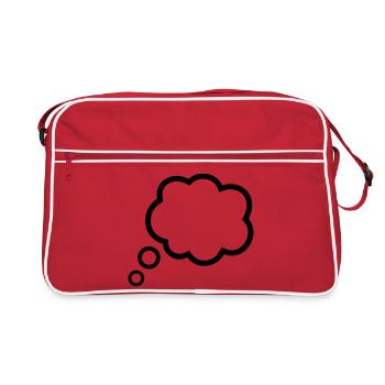 Thinking Bubble Comic Pensée Bulle Bulle Pensées - Sac Retro - rouge/blanc - Devant