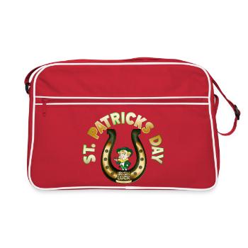 Fer à cheval Leprechaun de la Saint-Patrick - Sac Retro - rouge/blanc - Devant