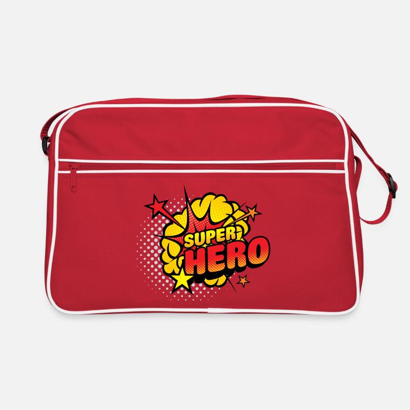 Superhelden Comic Explosion Retro Tasche
