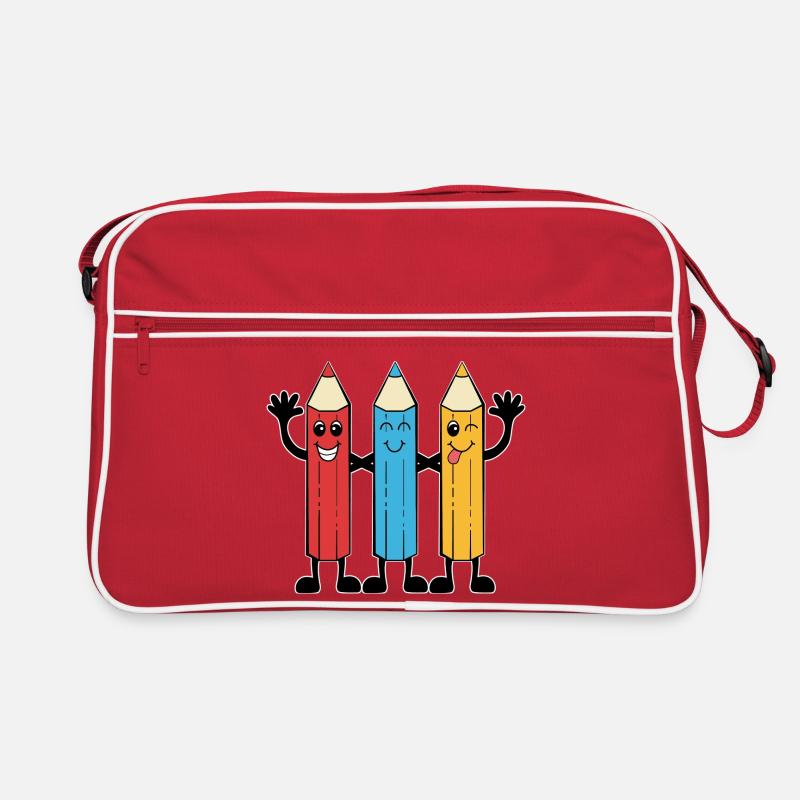 Crayons de couleur style comique Sac Retro