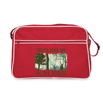 You will find me in the forest - Retro Bag - red/white - Front
