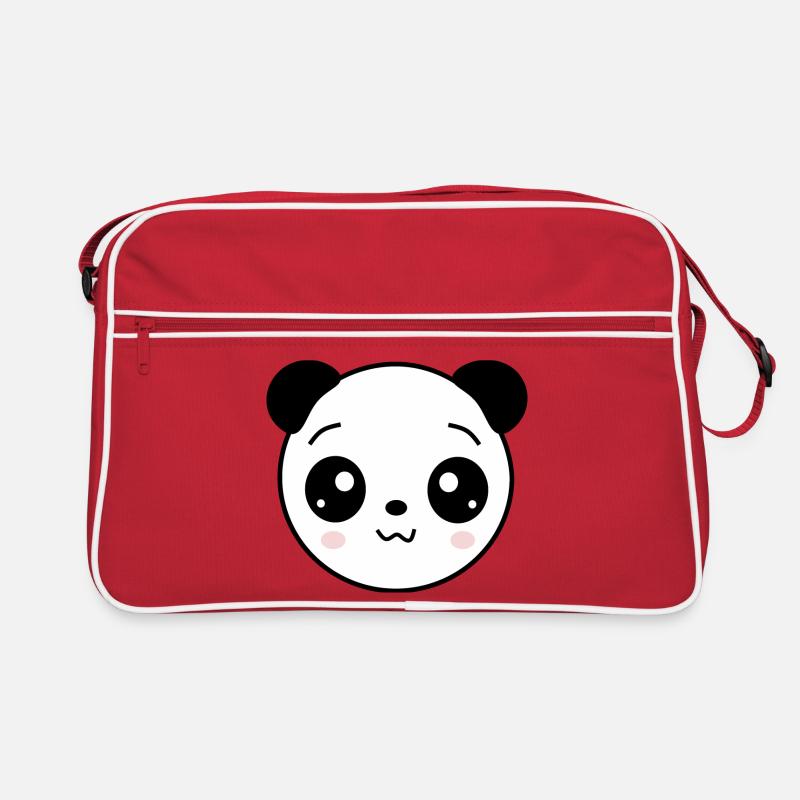 Panda Panda Bear Bear Bear Face Eyes cute Retro Bag