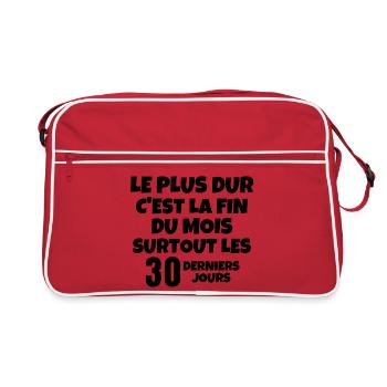 pouvoir d'achat, facture, crise énergétique - Sac Retro - rouge/blanc - Devant