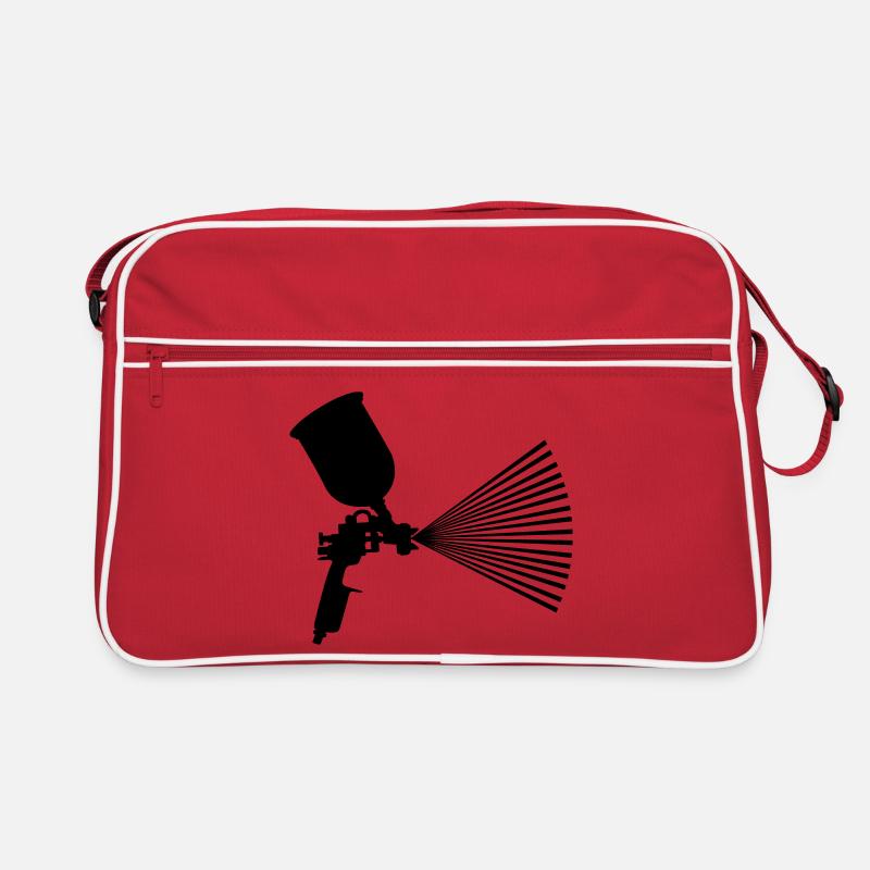 Sprühfarbe mit Strahl Retro Tasche