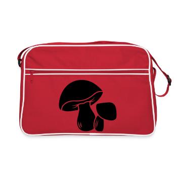 Mushroom logo - Retro Bag - red/white - Front