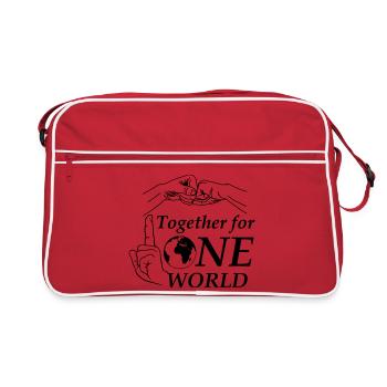Together for one world - Retro Bag - red/white - Front