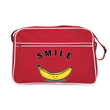 Sourire de banane - Sac Retro - rouge/blanc - Devant