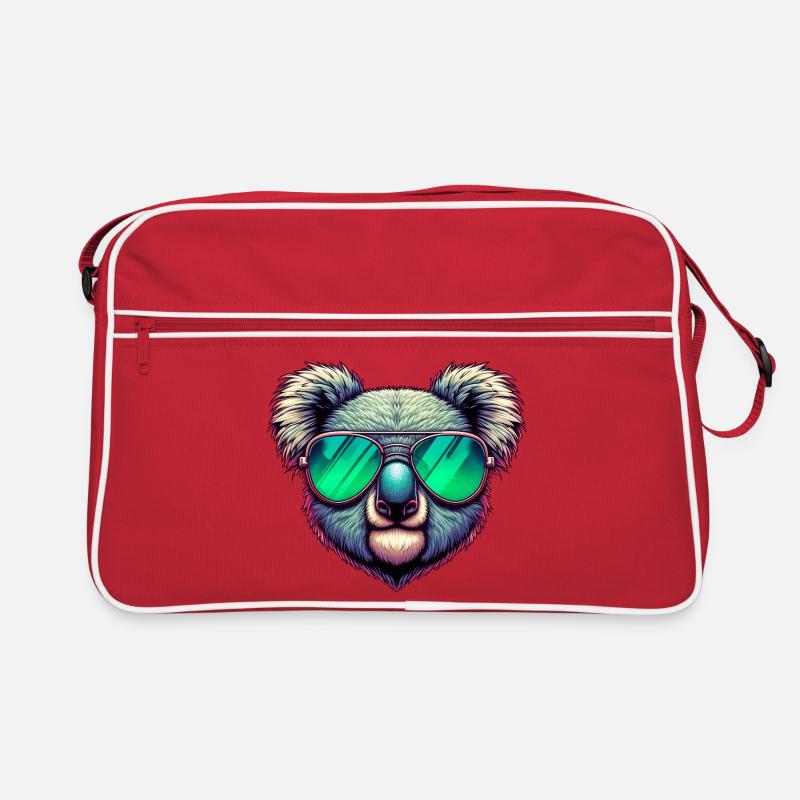 Koala avec des lunettes de soleil vertes Sac Retro