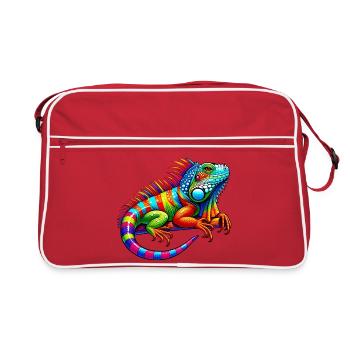 Iguane - Sac Retro - rouge/blanc - Devant