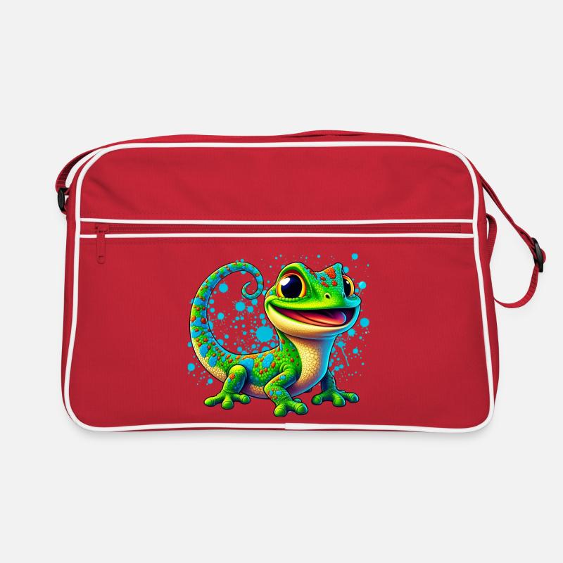 Gecko - Retro Tasche - Rot/Weiß