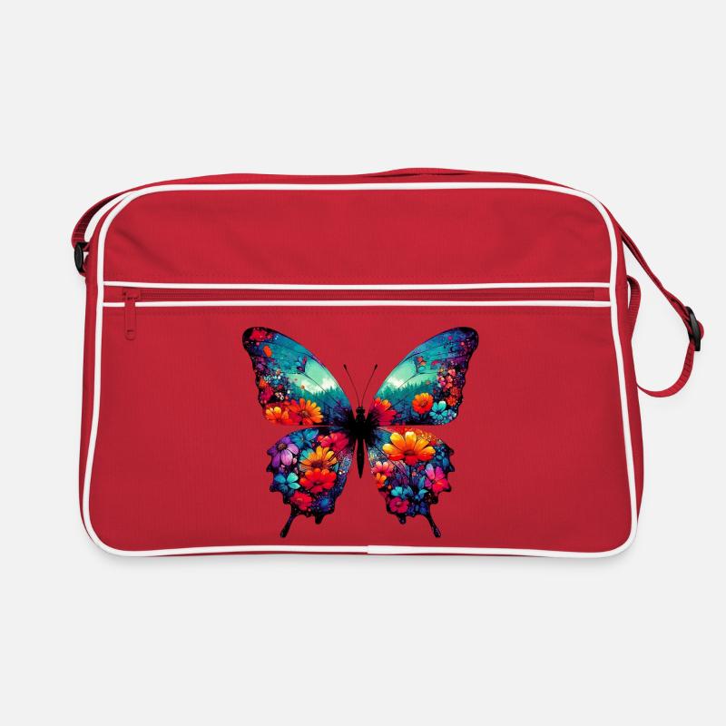 Schmetterling Retro Tasche