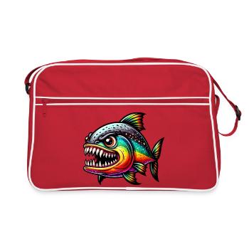Piranha - Sac Retro - rouge/blanc - Devant