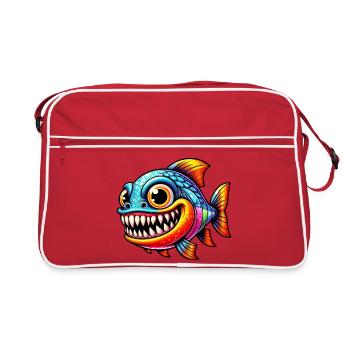 Piranha - Sac Retro - rouge/blanc - Devant