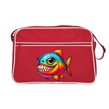 Piranha - Sac Retro - rouge/blanc - Devant