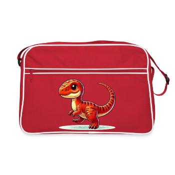 Dinosaur - Retro Bag - red/white - Front