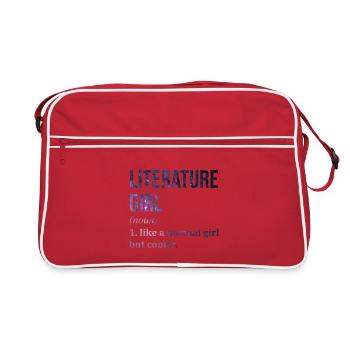 Literatur Literatur Literatur - Retro Tasche - Rot/Weiß - Vorne