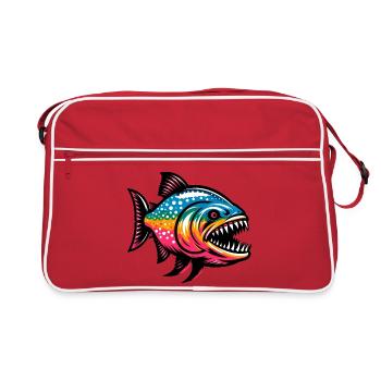 Piranha - Sac Retro - rouge/blanc - Devant