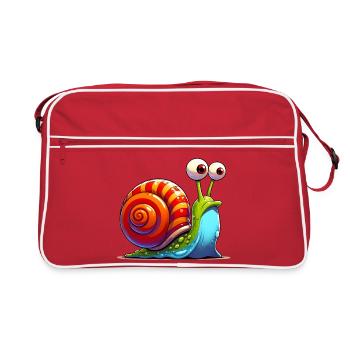 Escargot - Sac Retro - rouge/blanc - Devant