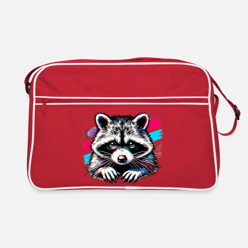 Waschbär Retro Tasche