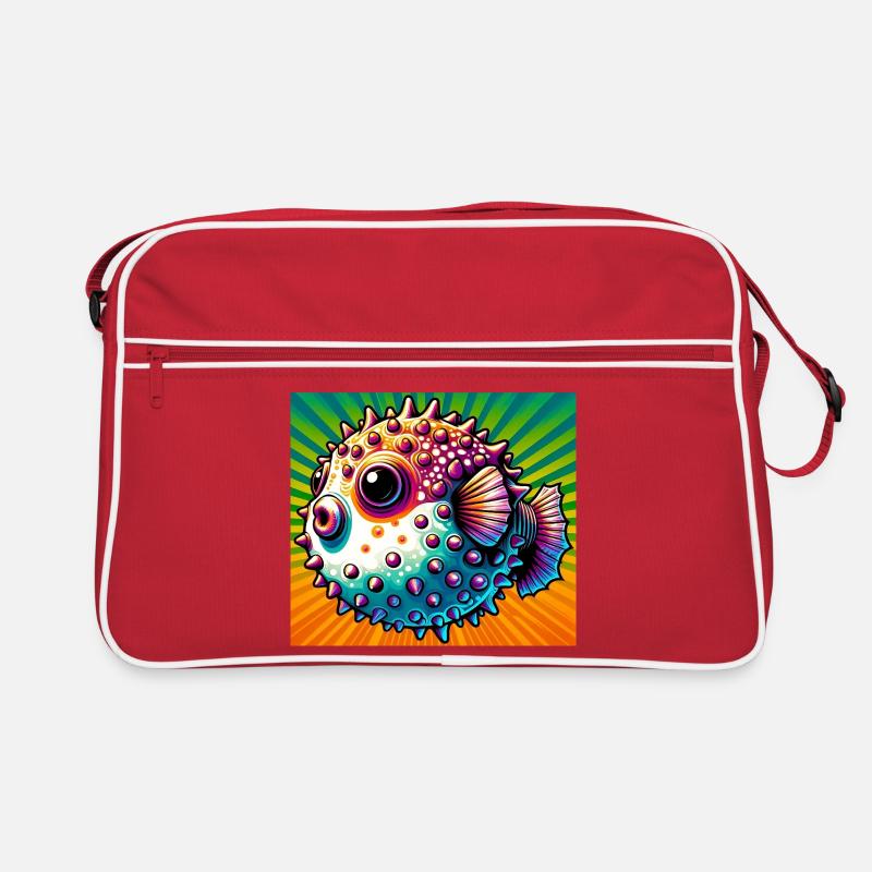 Kugelfisch Retro Tasche