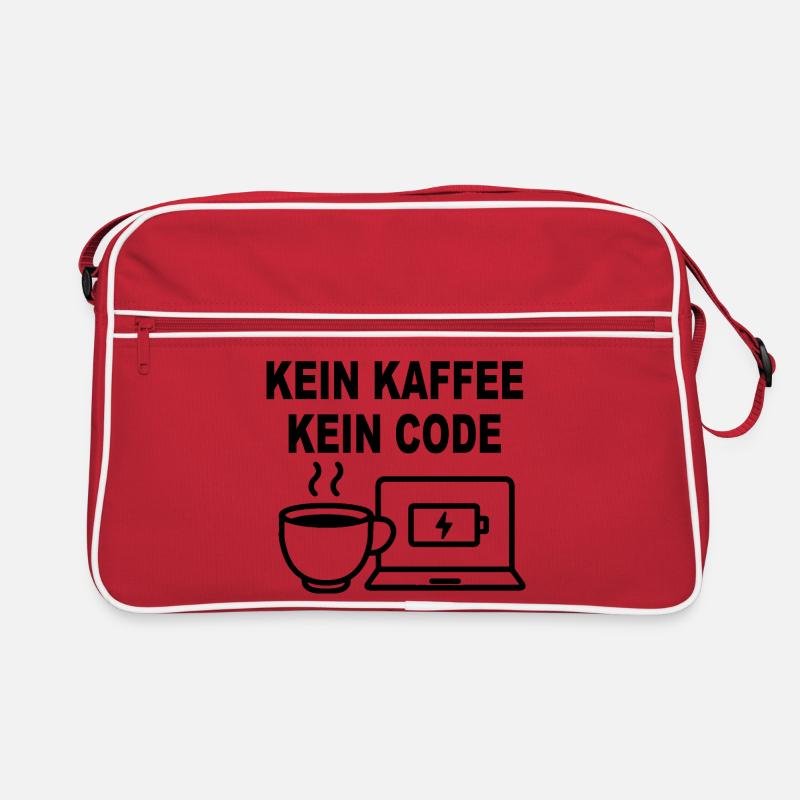 Kein Kaffee Kein Code - Conception de programmeur amusant Sac Retro