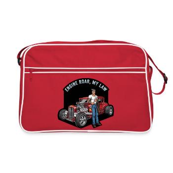 Moteur chaud et style rebelle - Sac Retro - rouge/blanc - Devant