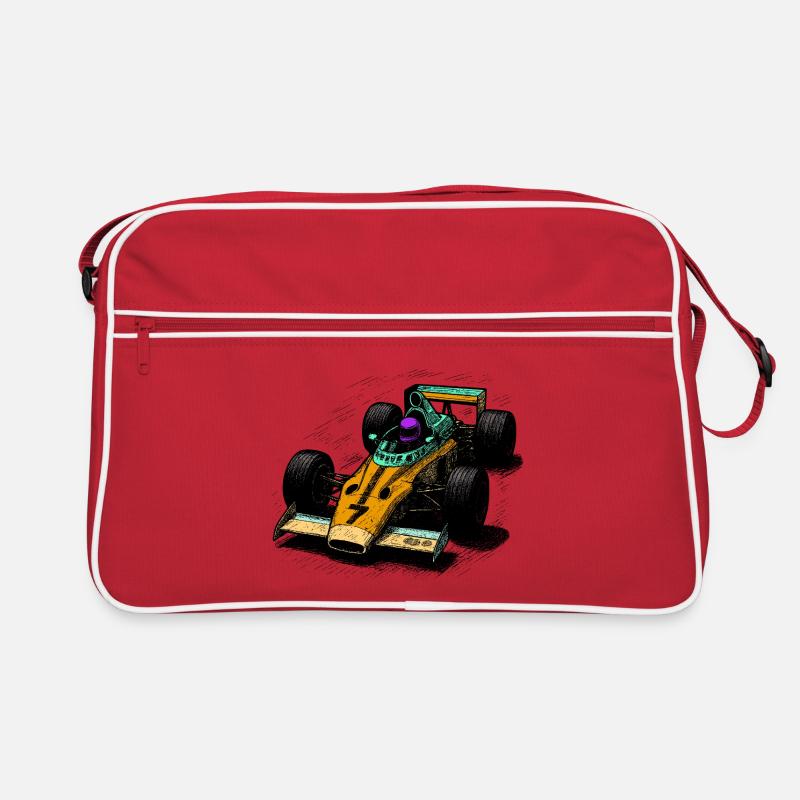 Conception de formule rétro aux couleurs vives Sac Retro