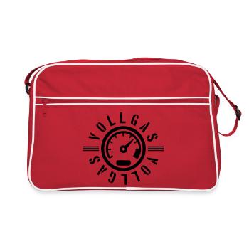 Compteur de vitesse à plein régime Kmh Tuning - Sac Retro - rouge/blanc - Devant