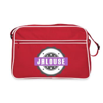 graphic design with jealous lettering - Retro Bag - red/white - Front