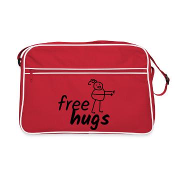 free hugs - Retro Bag - red/white - Front