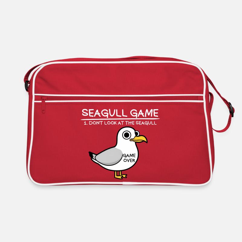 Seagull Game Don't Look at the Seagull Funny Retro Bag