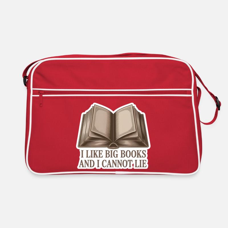 I like Big Books cannot lie funny Bookworm Quote  Retro Tasche