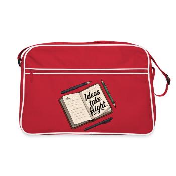 Idées prendre son envol Carnet d’art - Sac Retro - rouge/blanc - Devant