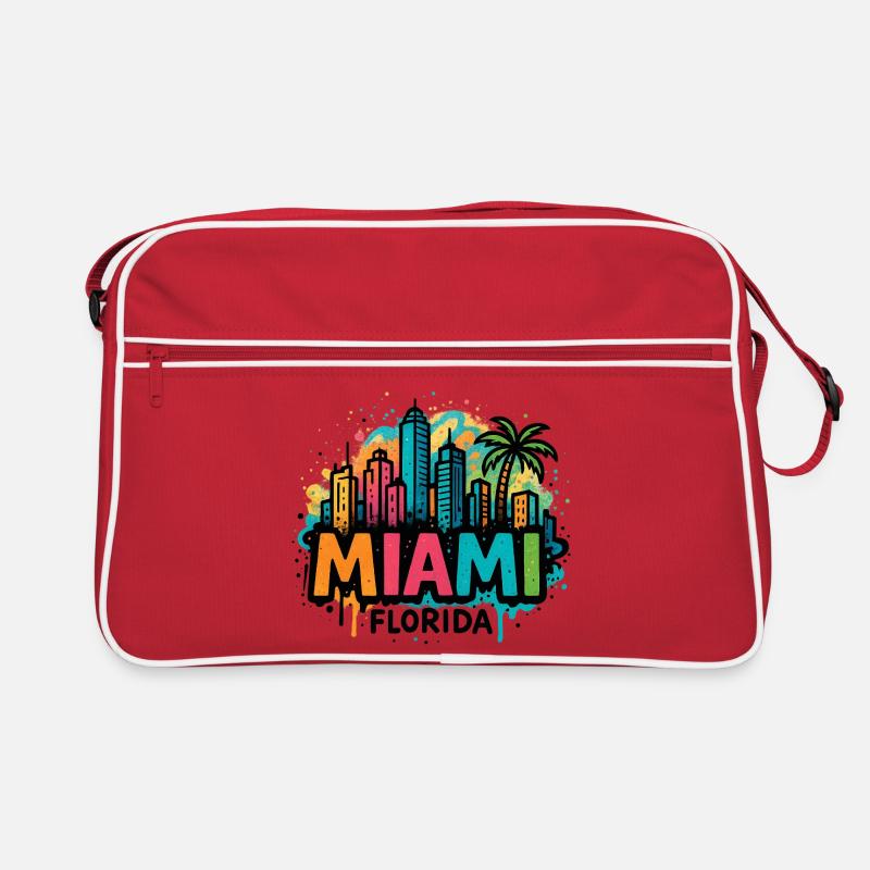 Miami Skyline Graffiti Sac Retro
