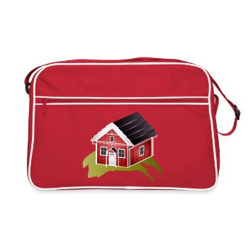Petite maison suédoise rouge de style nordique - Sac Retro - rouge/blanc - Devant