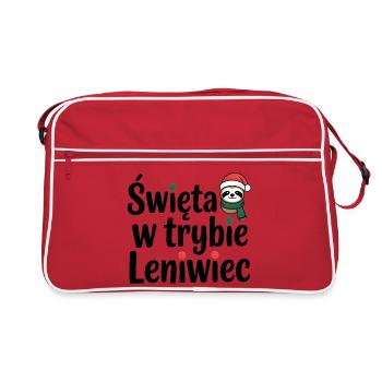 Christmas in sloth mode - Retro Bag - red/white - Front