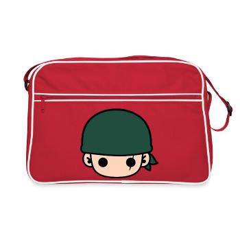 Mignon Zoro Pirate Bandana Tête Dessin Animé - Sac Retro - rouge/blanc - Devant