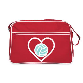 Cuore Volleyball – Passion pour le sport d’équipe - Sac Retro - rouge/blanc - Devant