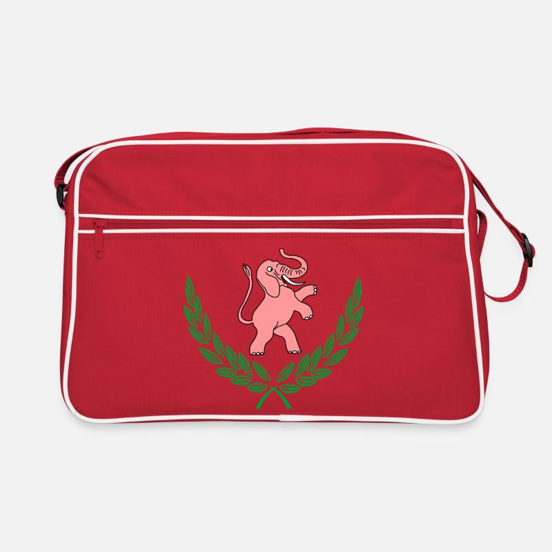 Couronne d’éléphant rose en laurier Sac Retro