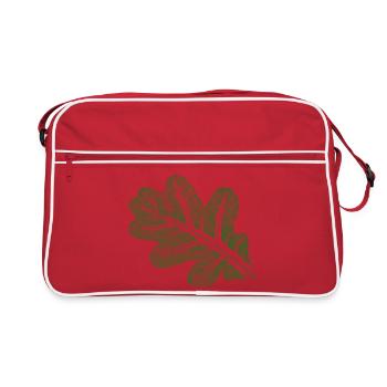 Oak leaf - Retro Bag - red/white - Front