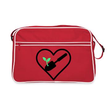 Cœur du jardinage – Passion verte - Sac Retro - rouge/blanc - Devant